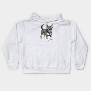 Dog - Chihuahua - Short Haired - Black and Tan Kids Hoodie